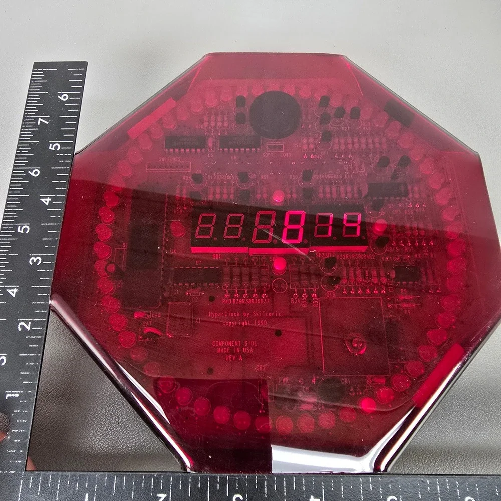Vintage HyperClock by SkiTronix Red LED Digital Alarm DIY Learn To Solder Clock